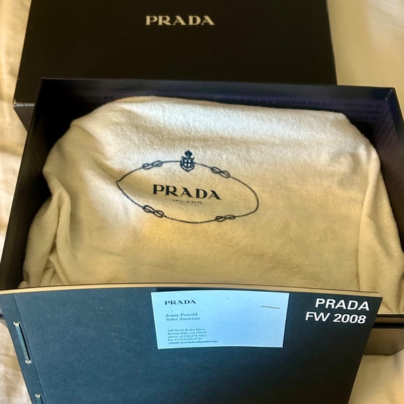 ⭐️Prada Nappa Ruffle Leather Satchel Black | 2008 Authentic | Box, Dust Bag - Picture 3 of 6